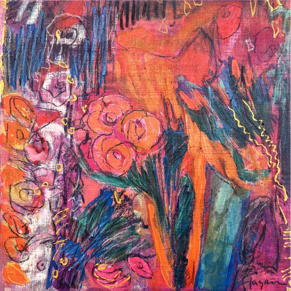 Levende, abstrakte blomster av Dorothy Fagan