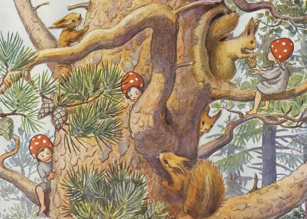 Elsa Beskow: «Tomtebobarnen», 1937: «Trädet» av Elsa Beskow
