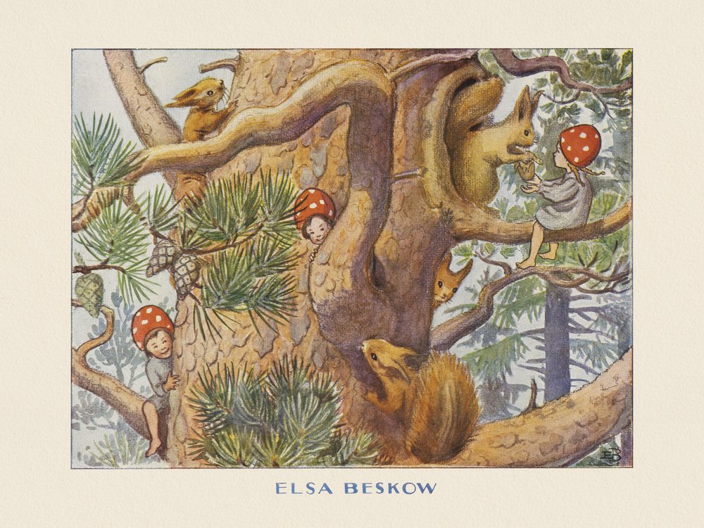 Tomtebobarnen  – Treet av Elsa Beskow