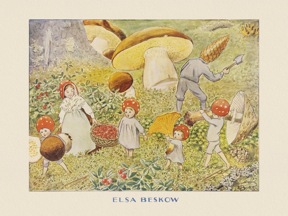 Tomtebobarnen Mushroom Kids av Elsa Beskow