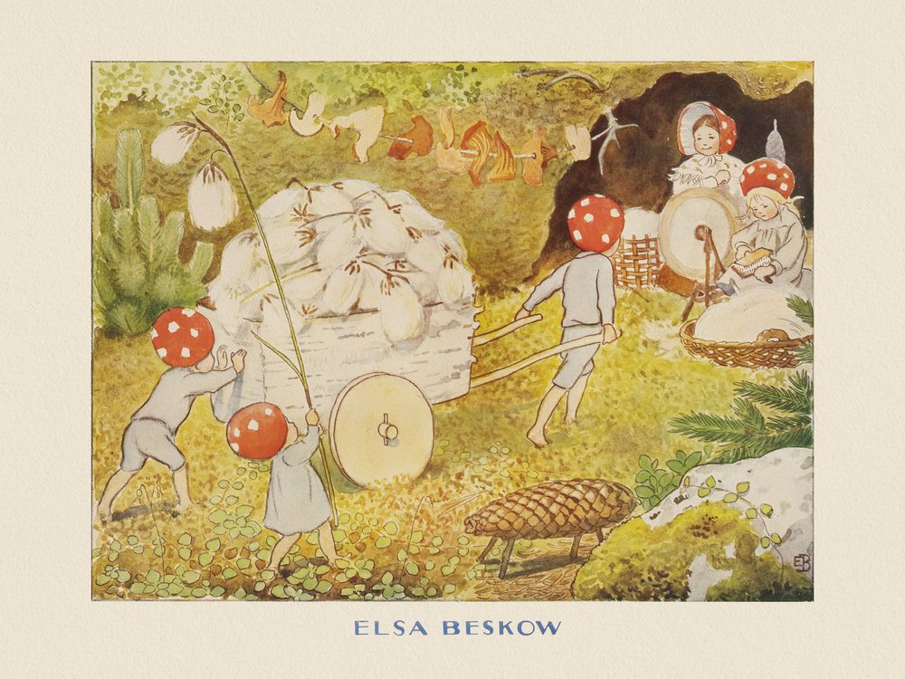 Mushroom Kids Cotton-julenissene av Elsa Beskow