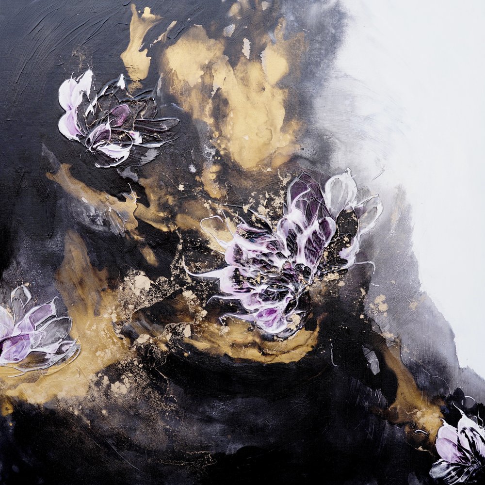 Elegant, abstrakt blomstermotiv av Françoise Wattré
