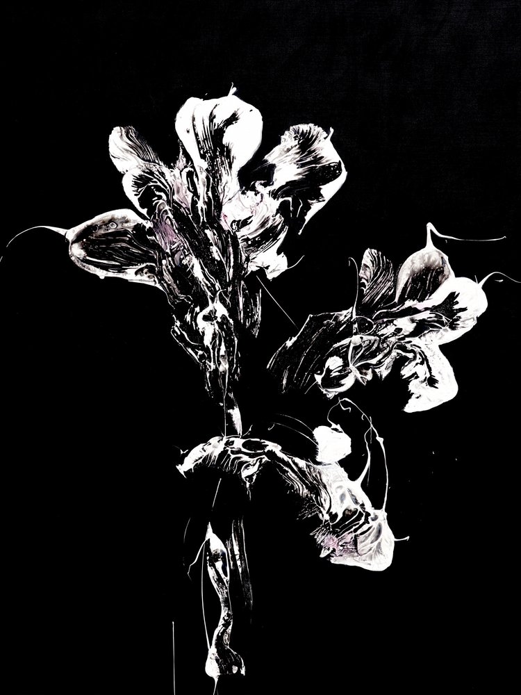 Flytende mørke blomster av Françoise Wattré