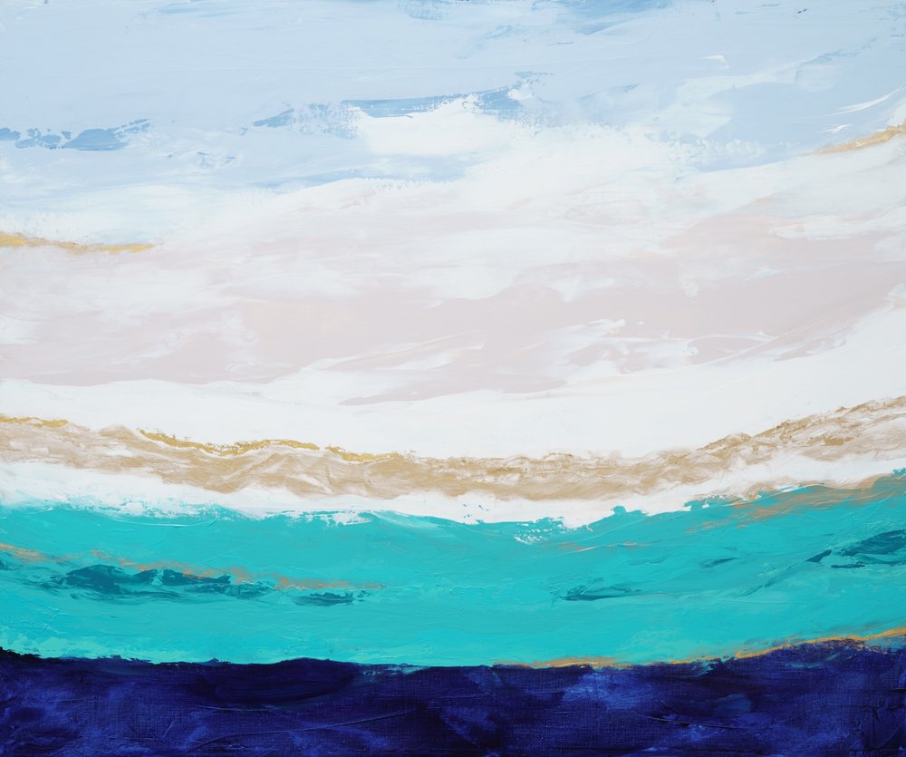 Teal Ocean Serenity av Françoise Wattré
