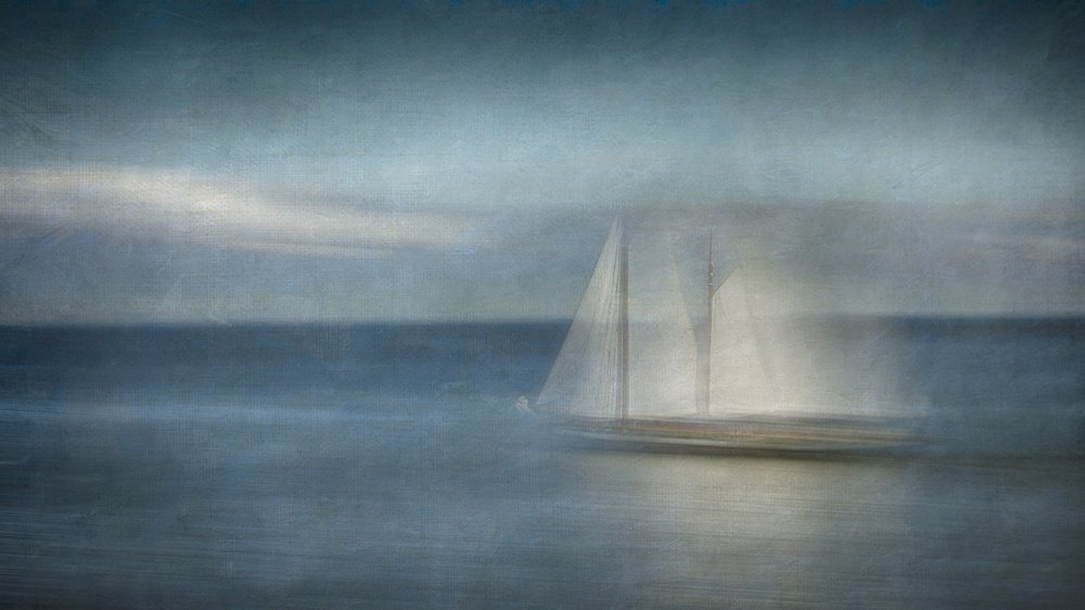 Drømmende seilbåt på havet av Greetje van Son