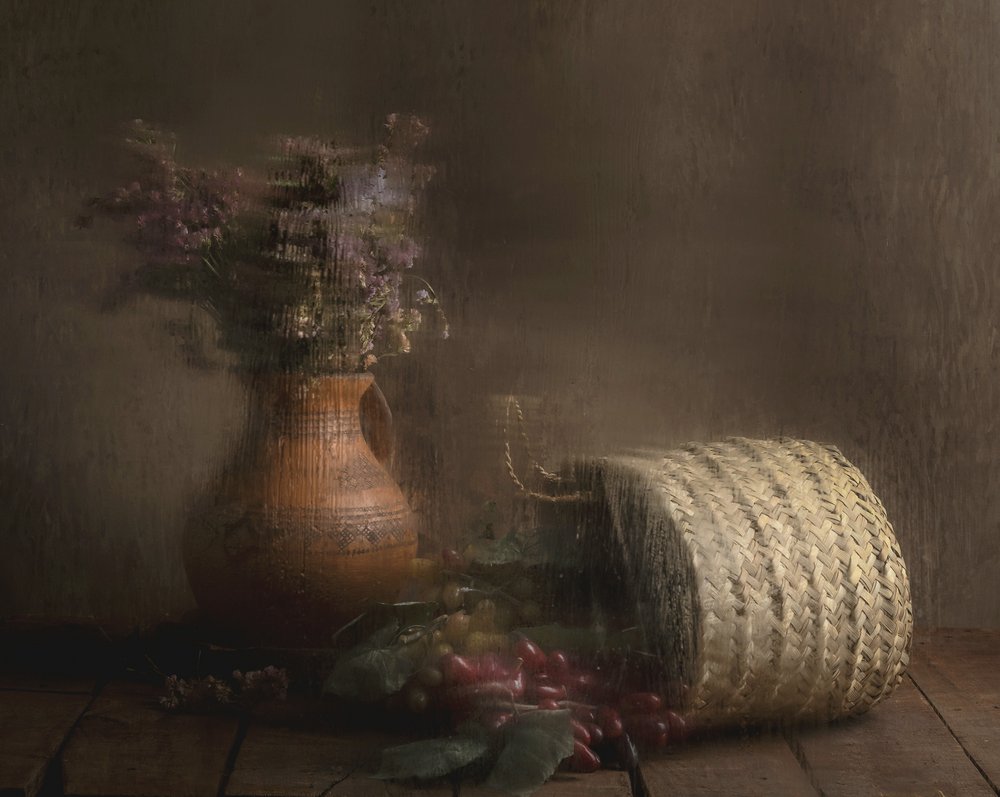 Rustikke druer og blomster av Homeira moazami