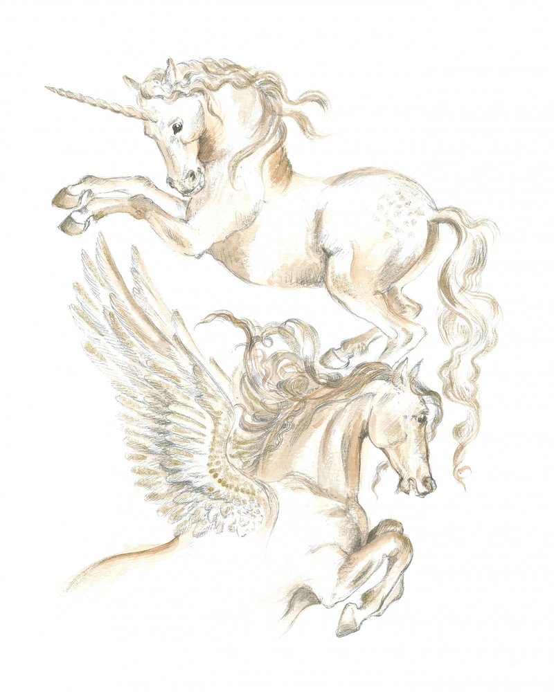 Enhjørning og Pegasus av Isabelle Brent