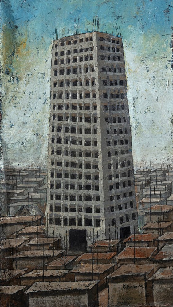 Skyskraper over en tettbebygget by av James Kamande