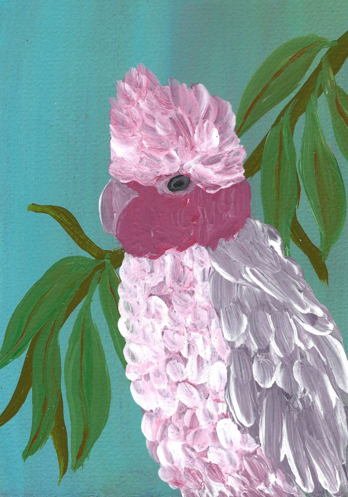 Livlig rosa kakadue av Janine Brewster