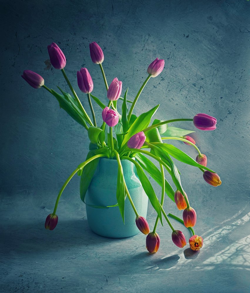 Fargerike, hengende tulipaner av Judy Tseng