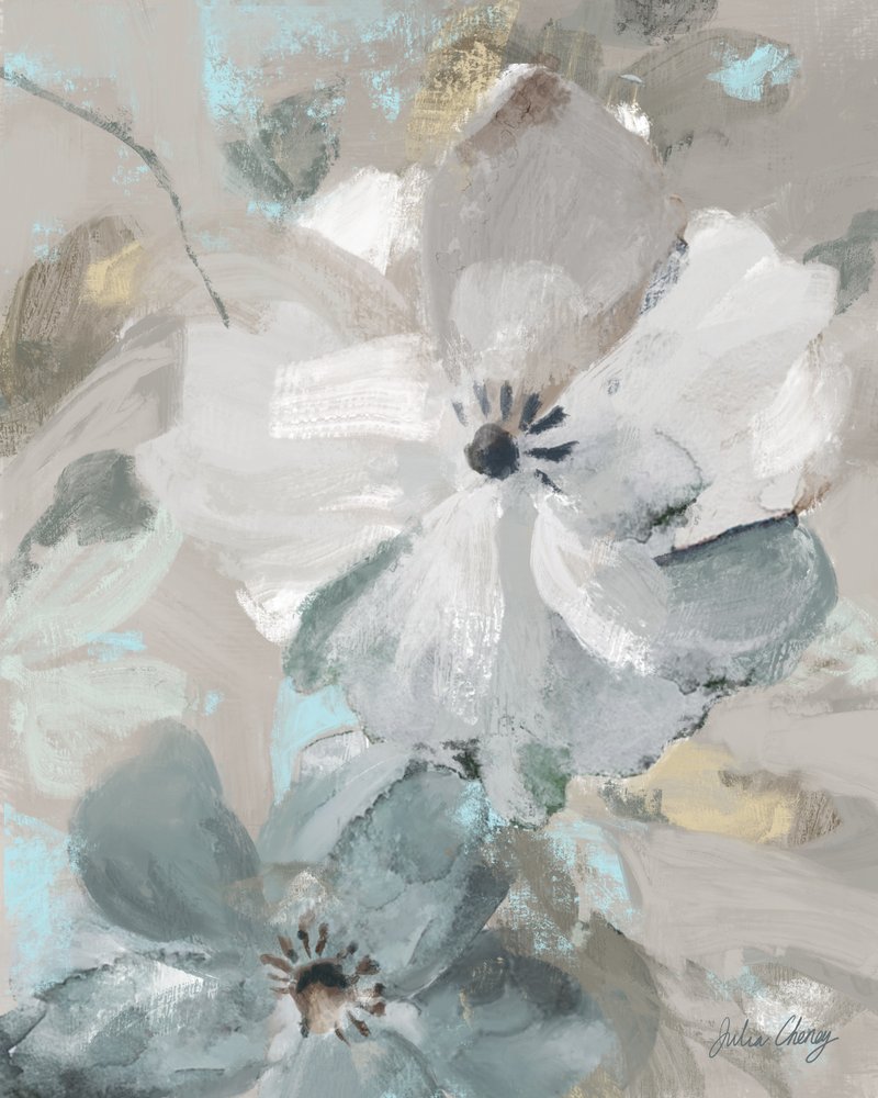 Myke, abstrakte blomster av Julia Cheney