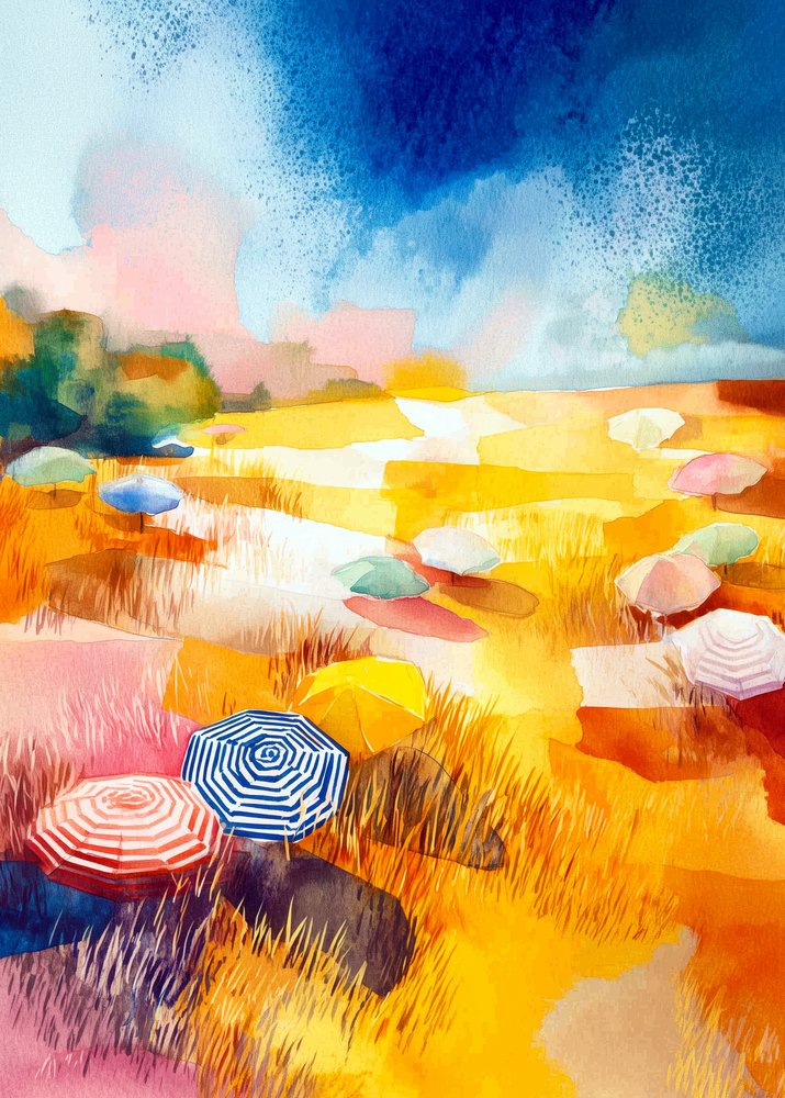 Sunny Field-paraplyer av Justyna Jaszke