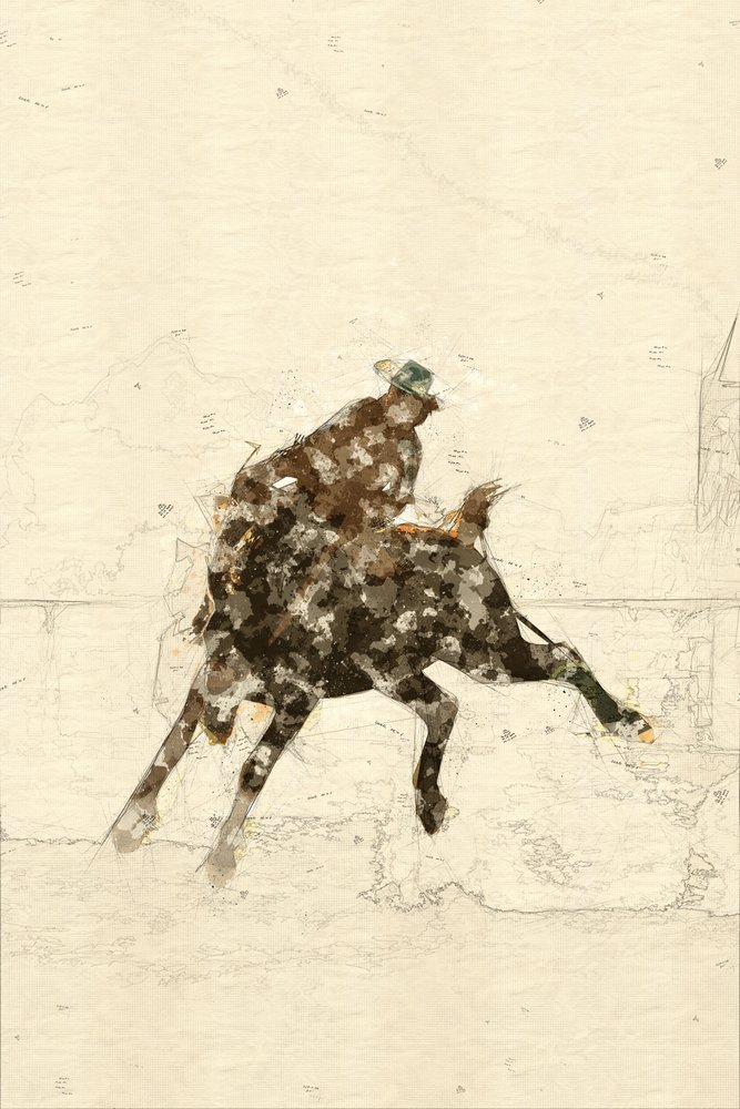 Western-broncorytter av Lembayung senja studio [Vintage Poster]