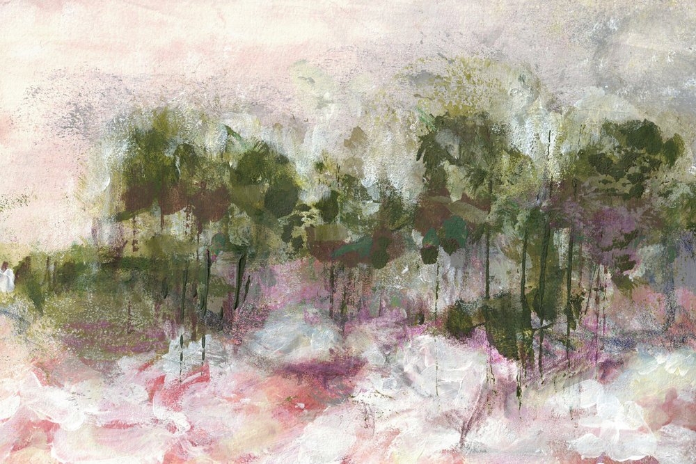 Tåkete rosa skog av Lori Ann Folz