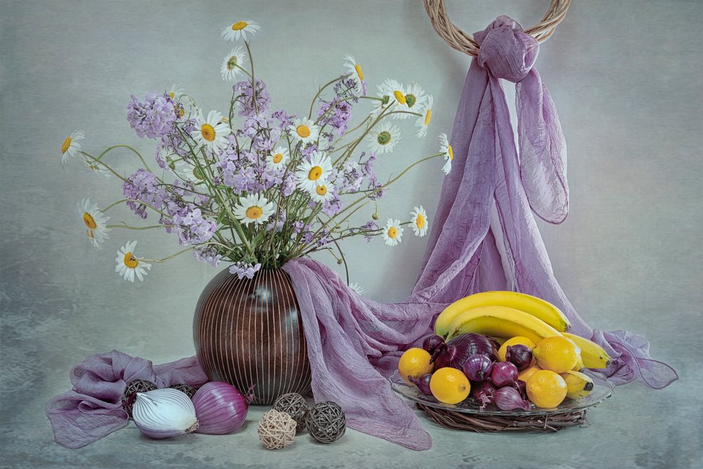 Lilla blomsterstilleben av Lydia Jacobs