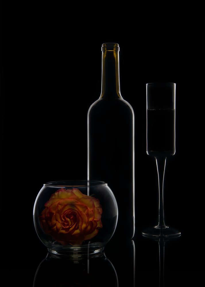 Elegant vin og rose av Ming Chen