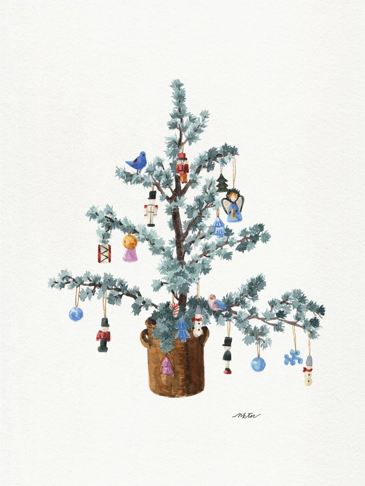 Festlig julegran i potte av NKTN