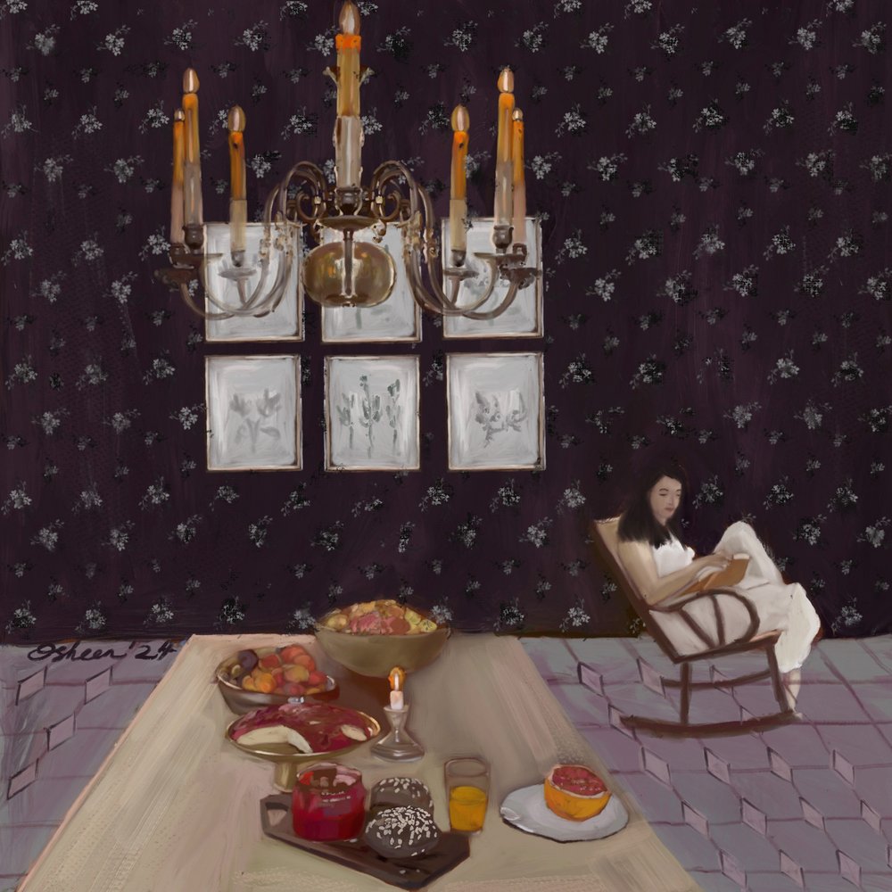 Frokost og en bok av Osheensgallery