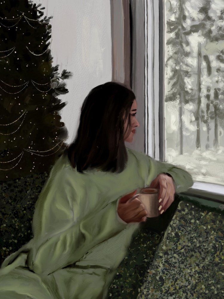 Koselig vintermorgen av Osheensgallery