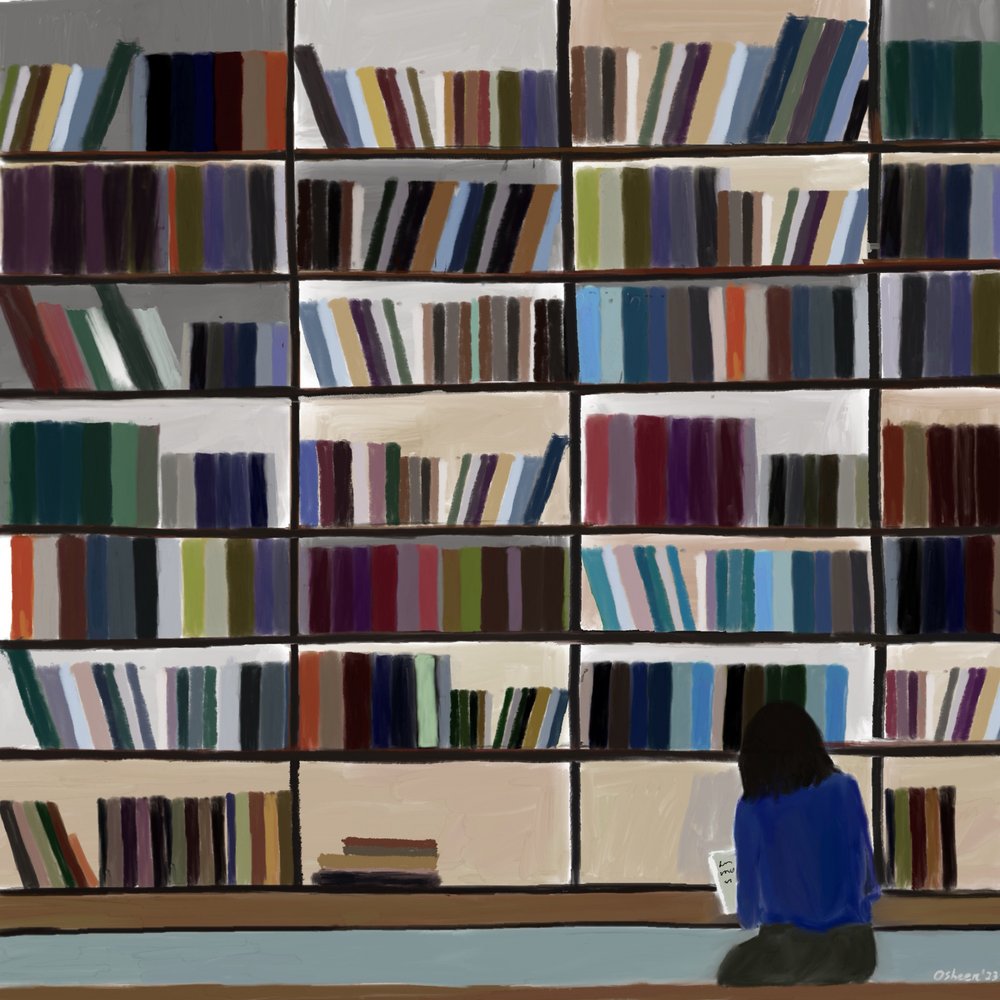 Stille lesing på biblioteket av Osheensgallery