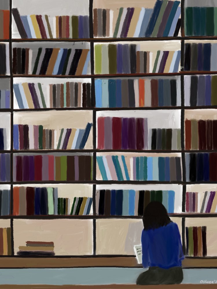 Stille lesing på biblioteket av Osheensgallery