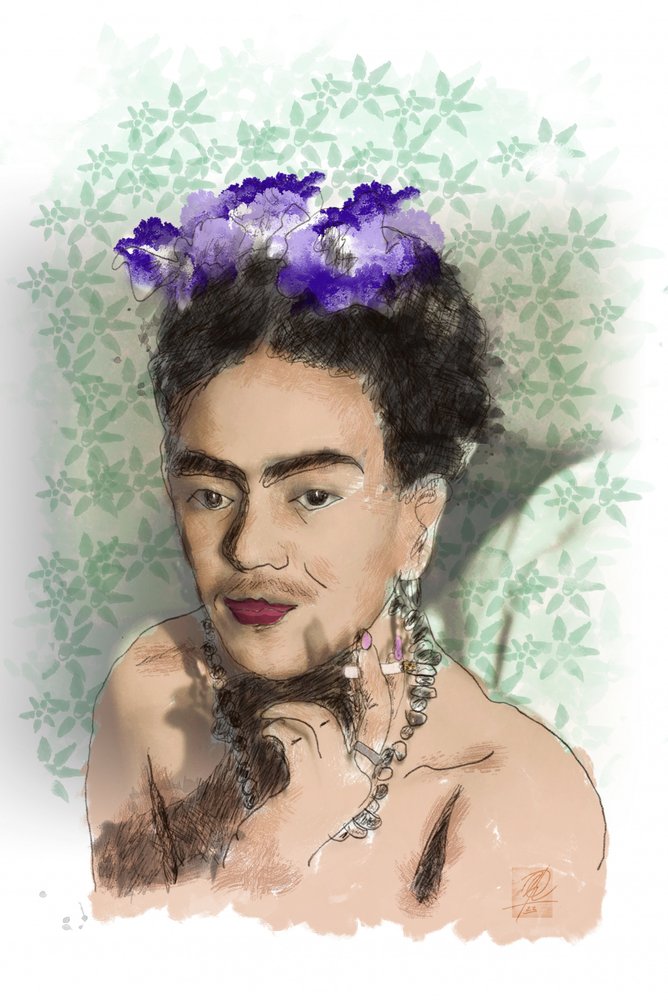 Kvinne med blomsterkrone av Osvaldo Russo