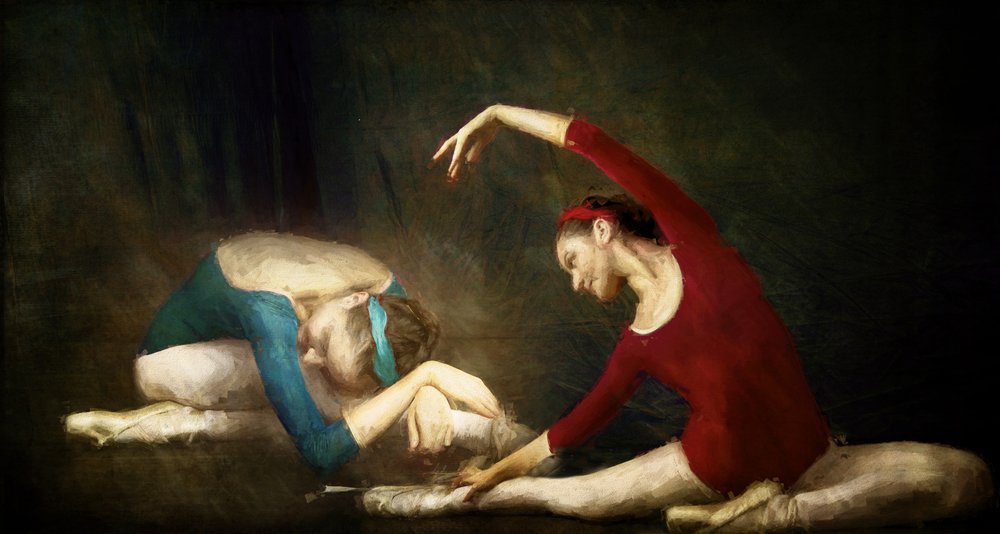 Ballettdansere øver av Rachel Pansky