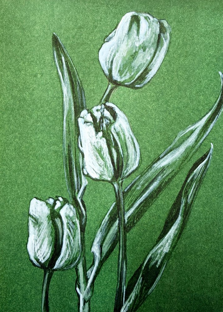 Friske hvite tulipaner av Renee Machan Cottagecore Artist