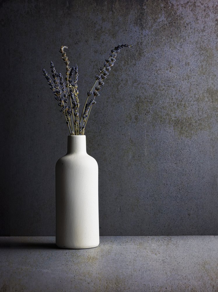 Minimalistisk lavendel-stillbilde av Rob Ryan