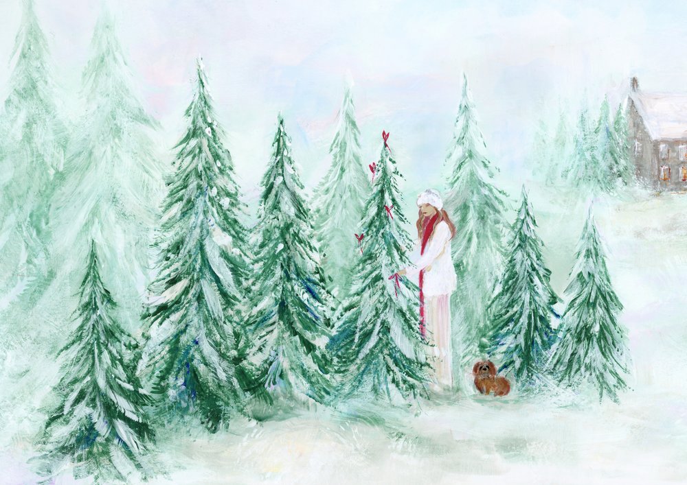 Dekorering av en vinterskog av Rosana Laiz Blursbyai