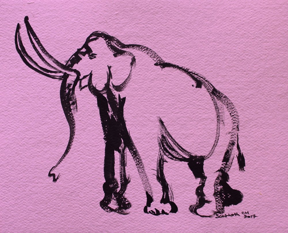 Abstrakt rosa elefant av Santhosh ch