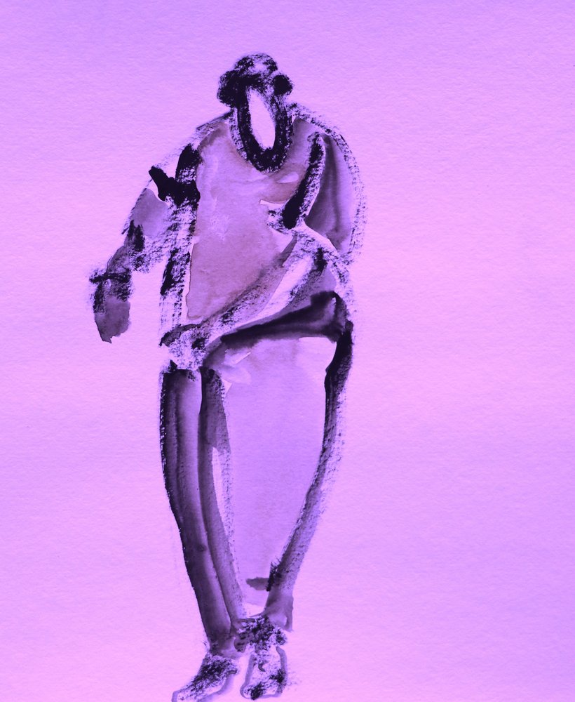 Abstrakt lilla figur av Santhosh ch