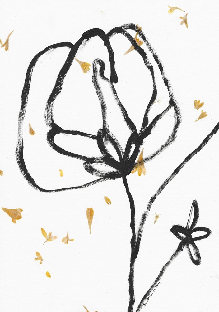 Sortgyllen blomstring av Santhosh ch