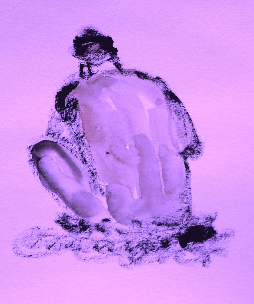 Kontemplativ lilla akt av Santhosh ch