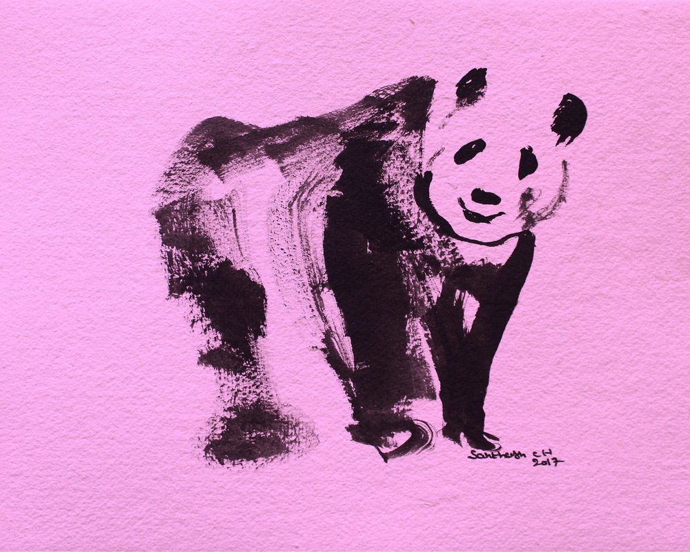 Søt rosa panda av Santhosh ch