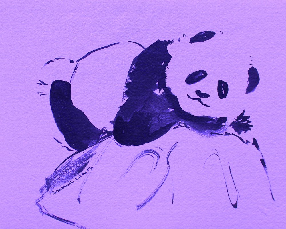 Søt lilla panda av Santhosh ch