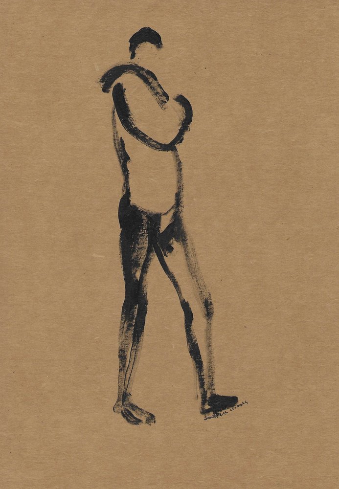 Uttrykksfull mannlig figur av Santhosh ch