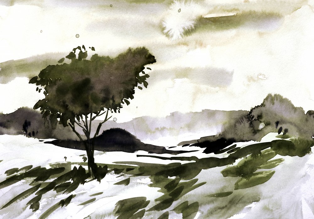 Lone Tree Landskap av Santhosh ch