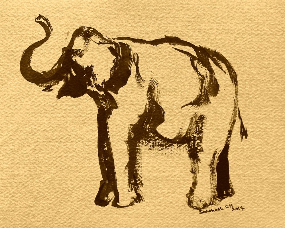 Skisse av majestetisk elefant av Santhosh ch