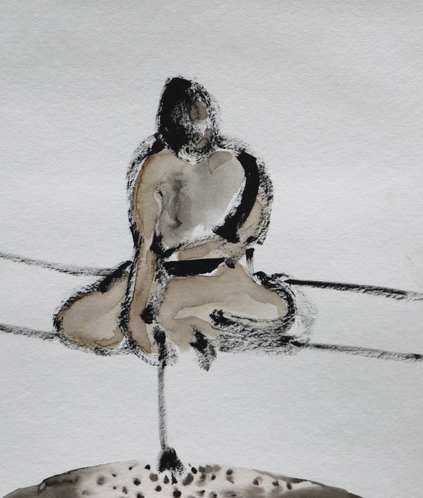 Skisse av samurai-meditasjon av Santhosh ch
