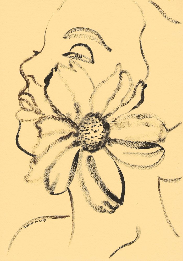 Fredfullt blomsteransikt av Santhosh ch