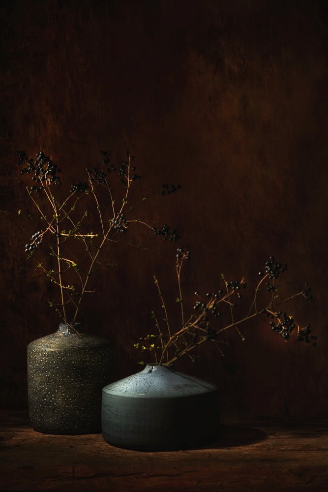 Stemningsfulle botaniske vaser av Saskia Dingemans