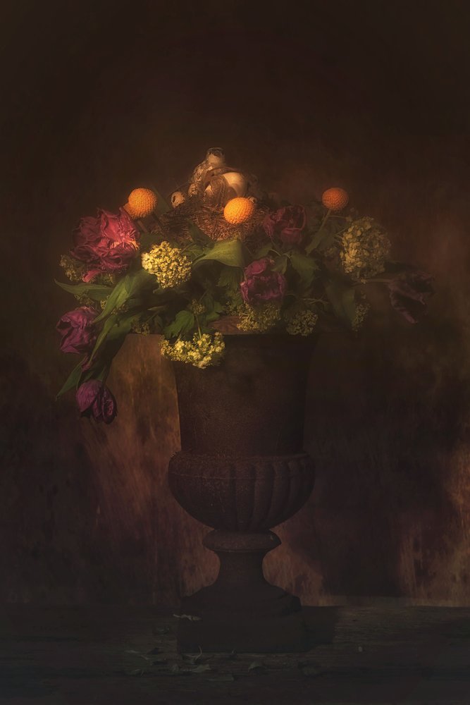 Overdådig blomsterstilleben av Saskia Dingemans