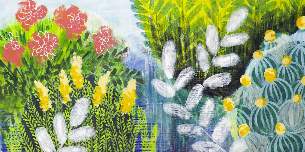 Fargerike hageblomster av Shelley Hampe