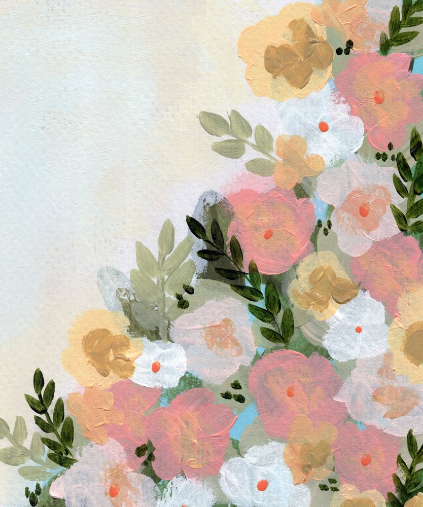 Myke pastellfargede blomster av Shelley Hampe