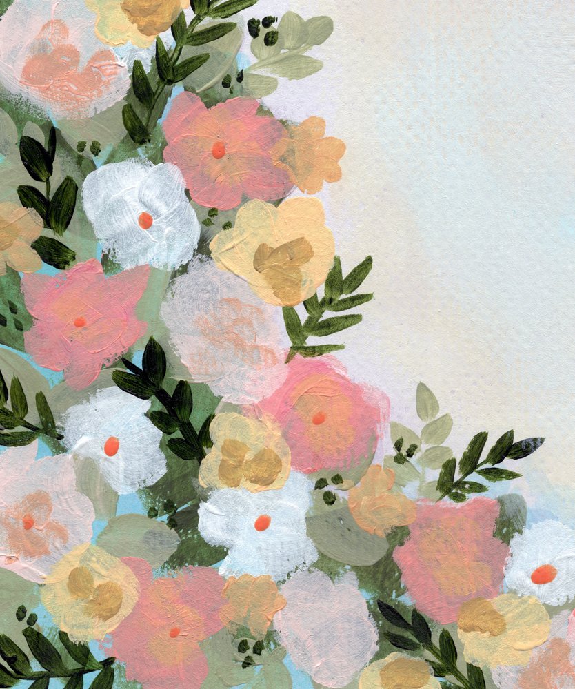 Myke pastellblomster av Shelley Hampe