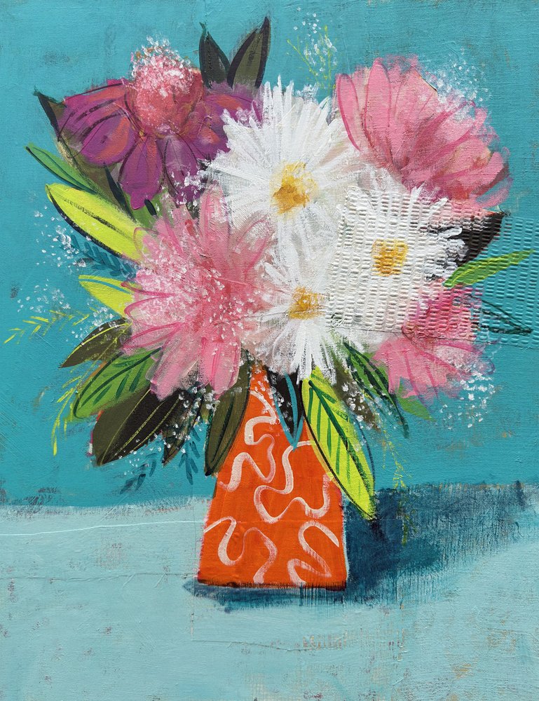 Fargerik blomsterbukett av Shelley Hampe
