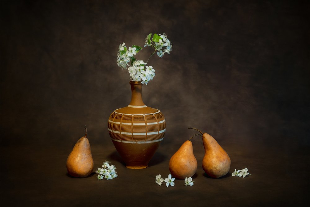 Rustikt stilleben med blomster av Siyu_Wei APA