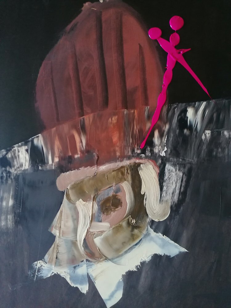 Abstrakt figur med rosa aksent av Stefano Mazzolini