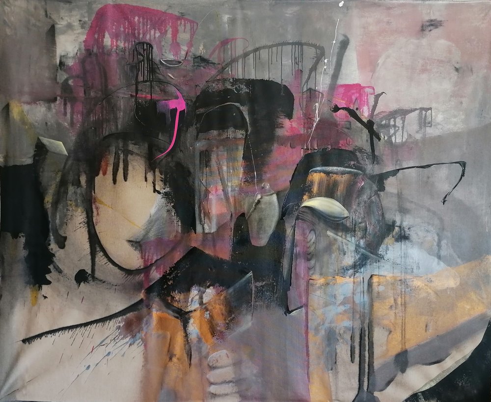 Abstrakte rosa lag av Stefano Mazzolini